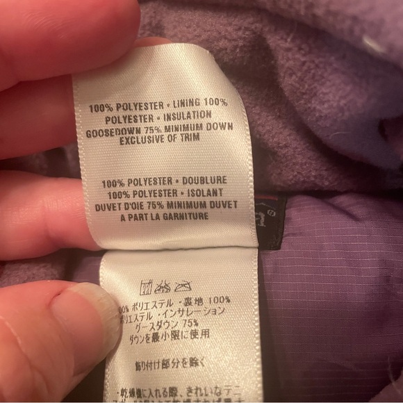 Patagonia purple kids goose down puffer winter vest 5/6 - Picture 8 of 8